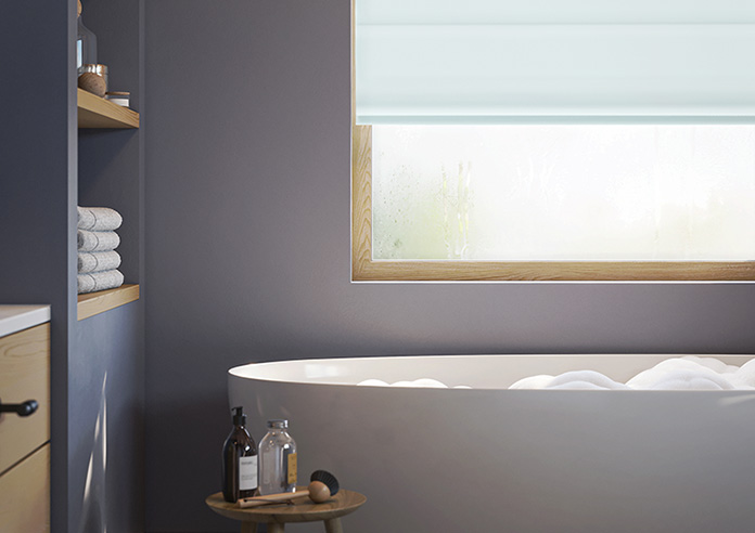 Kyoto Faux Silk, Mist Grey - Roman Blind - Image 5
